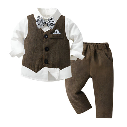 Boys Suit Set with Bow Tie – Elegant Kids Suit for Weddings and Special Occasions, Available in Multiple Sizes and Colors 4