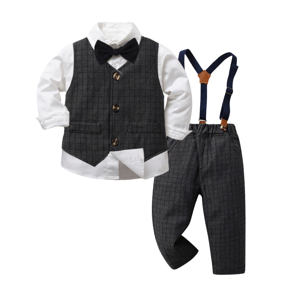 Boys Suit Set with Bow Tie – Elegant Kids Suit for Weddings and Special Occasions, Available in Multiple Sizes and Colors 6