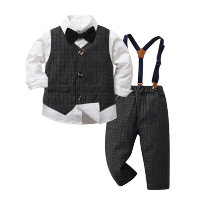 Boys Suit Set with Bow Tie – Elegant Kids Suit for Weddings and Special Occasions, Available in Multiple Sizes and Colors 6