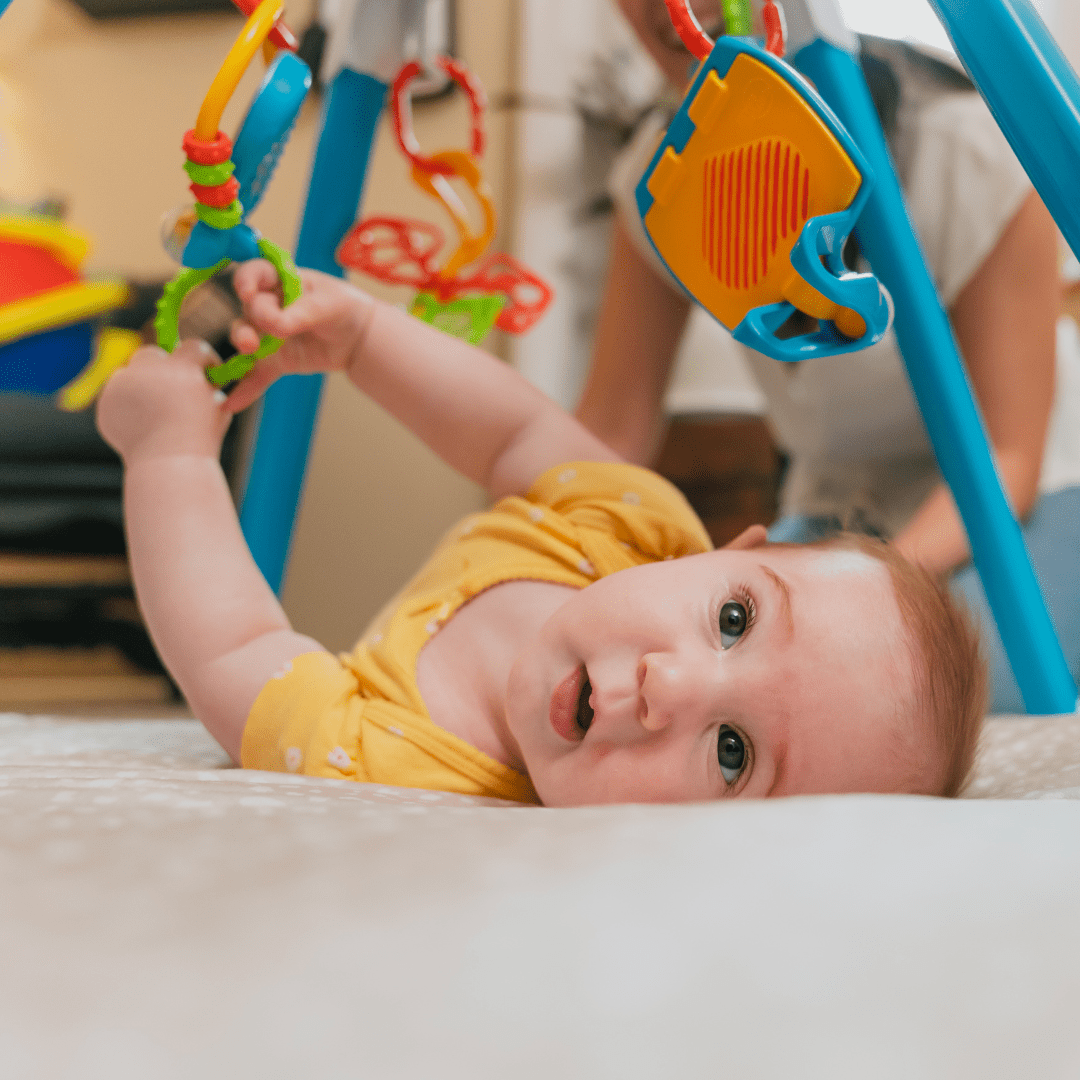 Hospital-Grade Infant Play Gym with Sensory Toys - Safe, Portable, Easy to Clean Activity Gym for Ages 1–15 Months 1