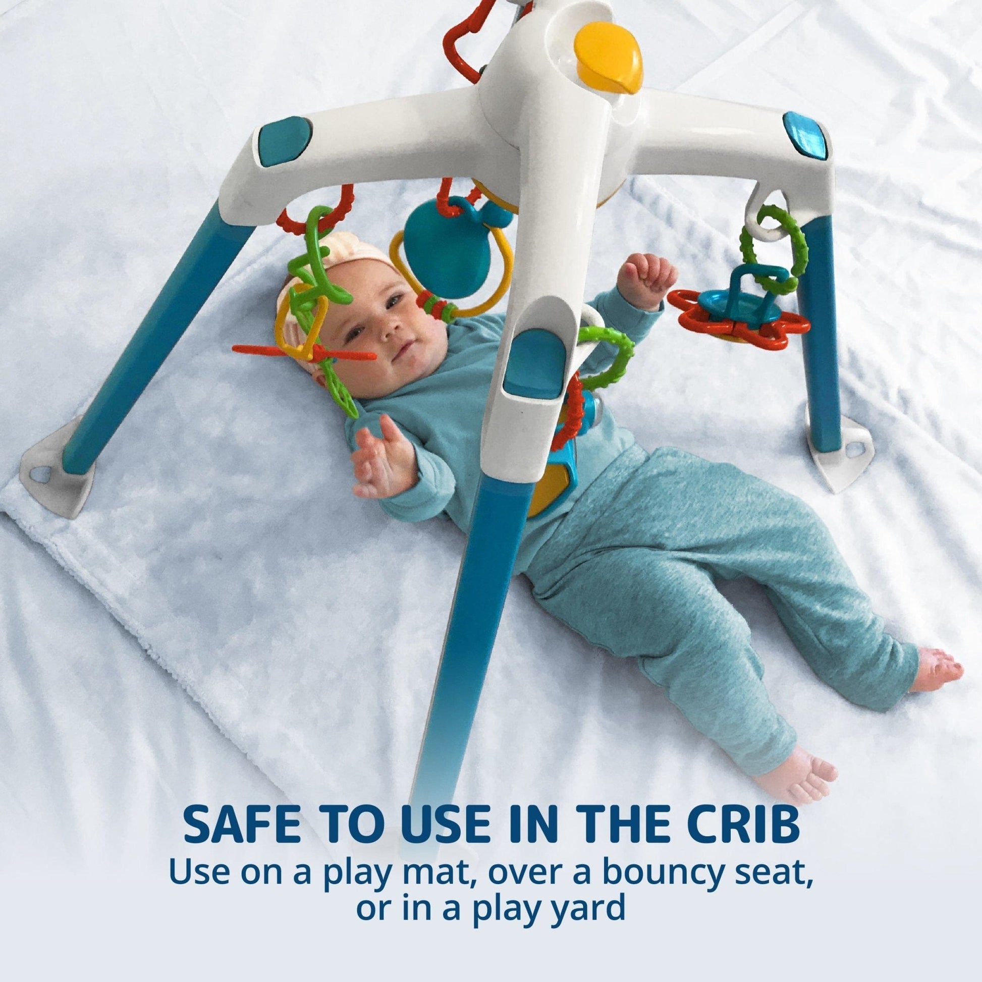 Hospital-Grade Infant Play Gym with Sensory Toys - Safe, Portable, Easy to Clean Activity Gym for Ages 1–15 Months 6