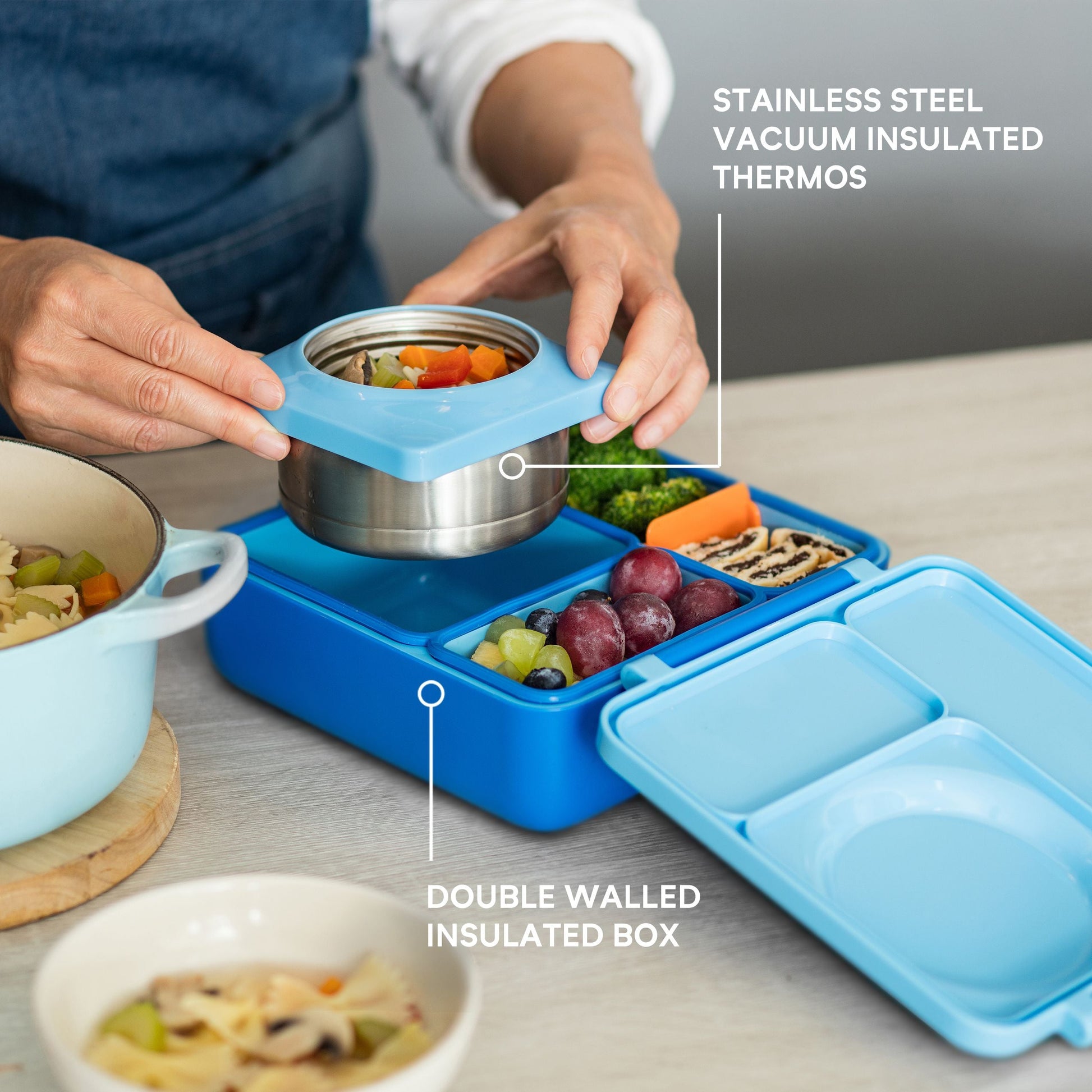 Insulated Bento Lunch Box for Kids - Dual Temperature Control, BPA-Free, Lightweight, Portable Lunch Container 3